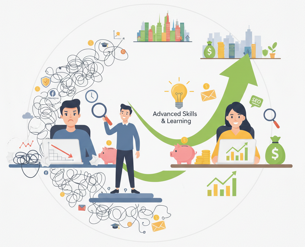  freelance digital marketer income overview