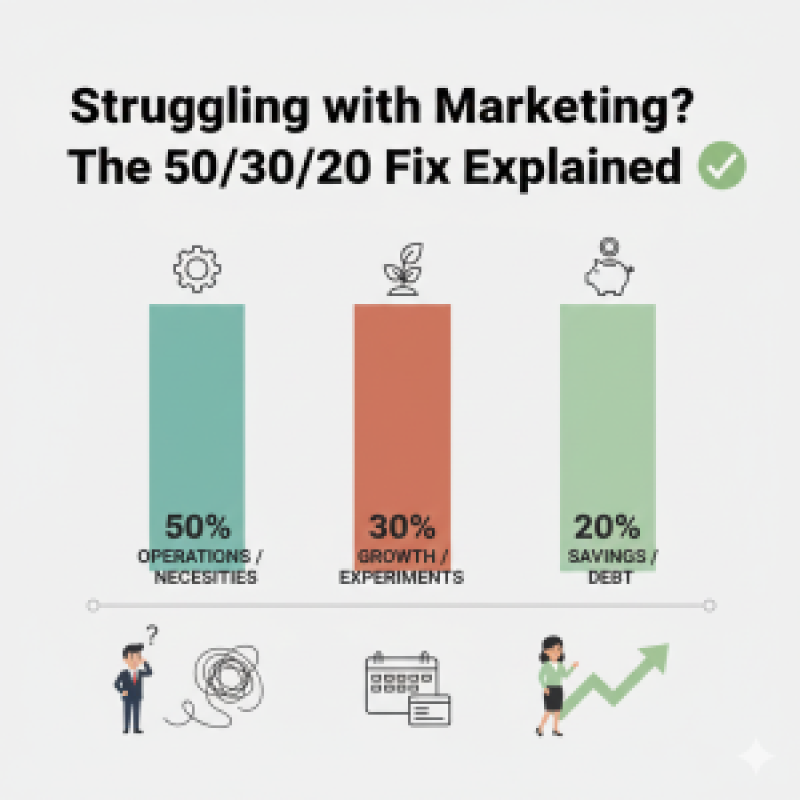 Struggling with Marketing? The 50/30/20 Fix Explained
